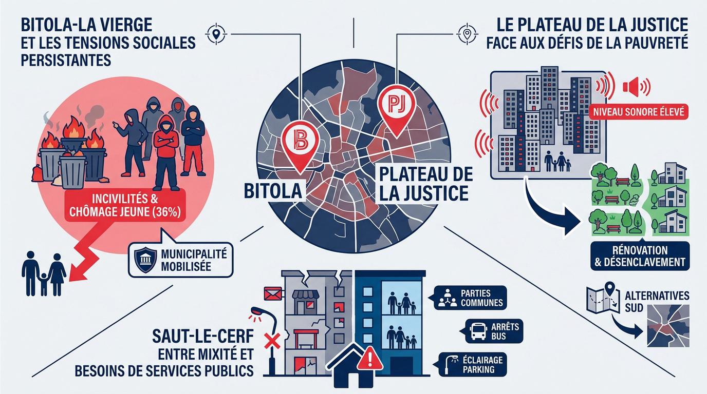 Analyse des défis urbains à Bitola et au Plateau de la Justice à Épinal