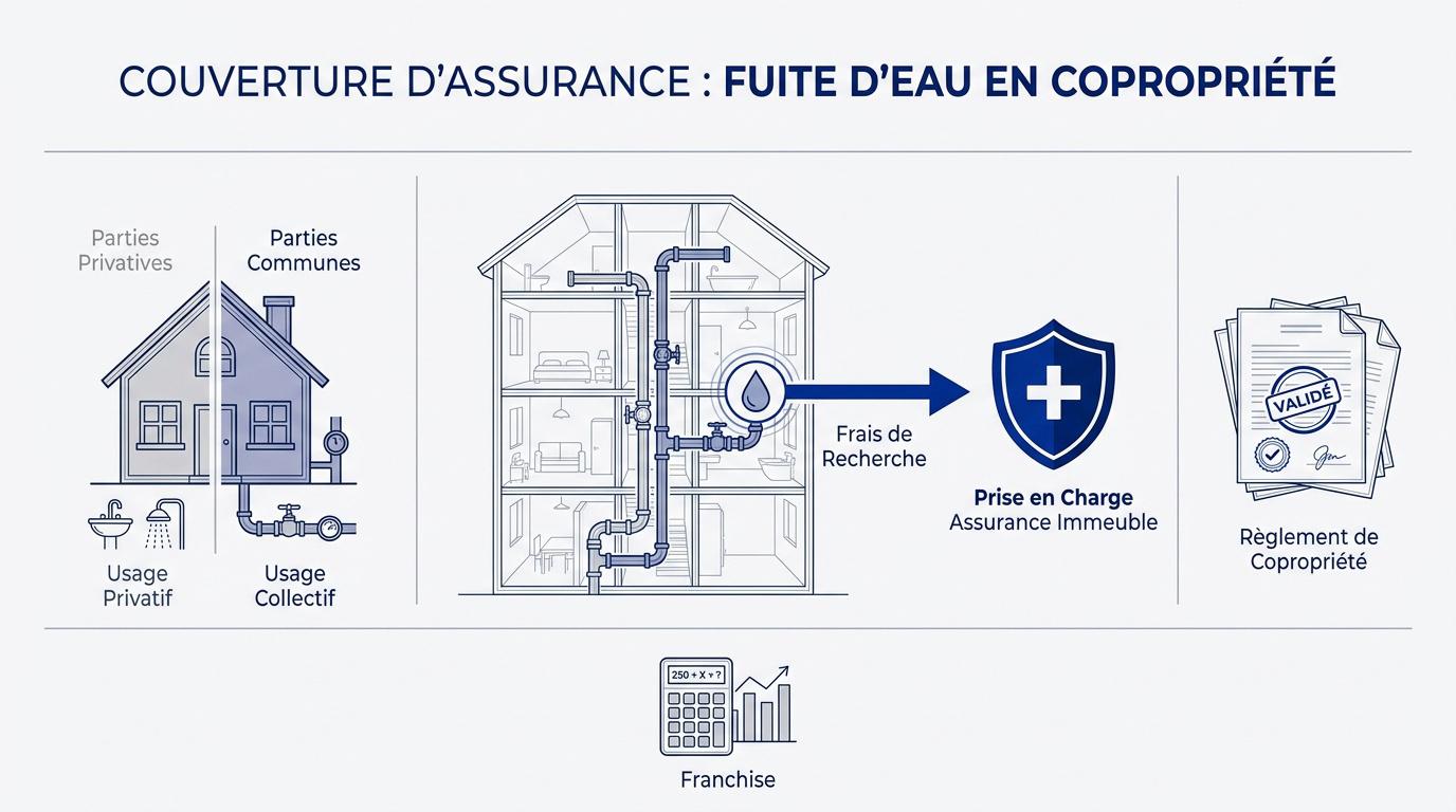 Expertise de recherche de fuite d'eau dans les parties communes