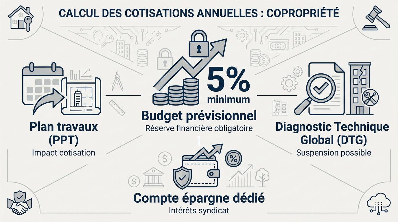 Calcul des cotisations pour le fonds travaux en copropriété