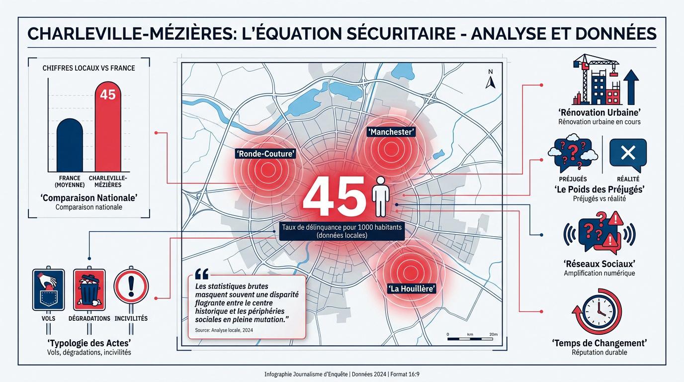 Analyse de la délinquance et des quartiers à Charleville-Mézières