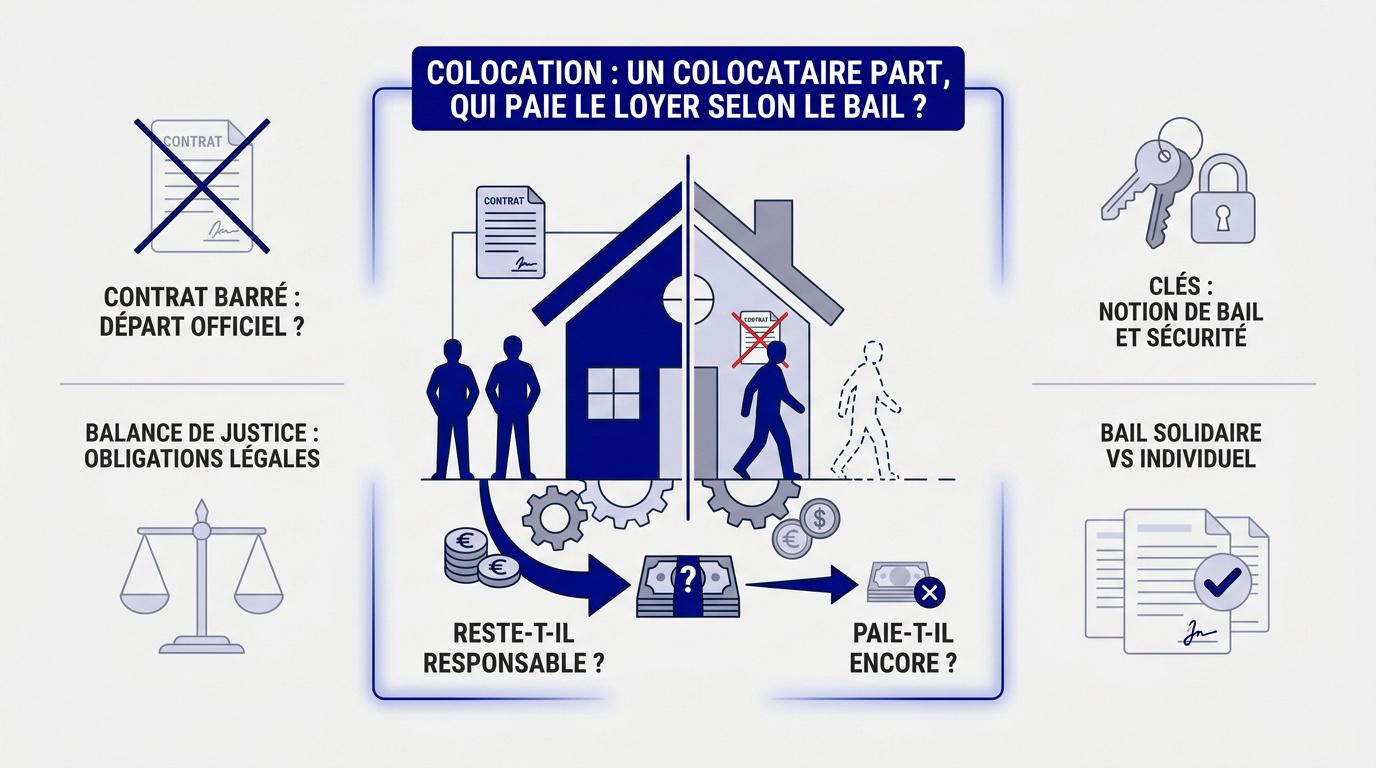 Schéma de la responsabilité financière en colocation