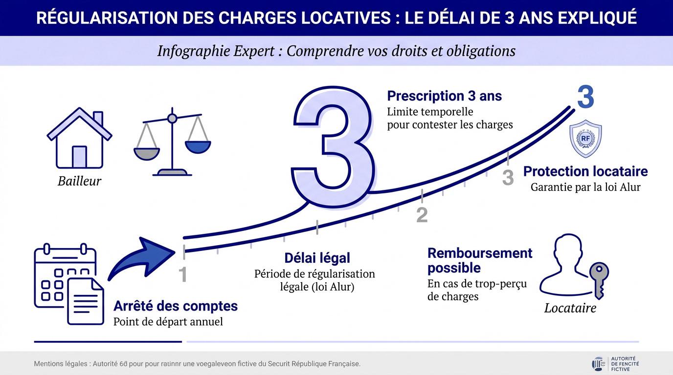 Délai de 3 ans pour la régularisation des charges locatives