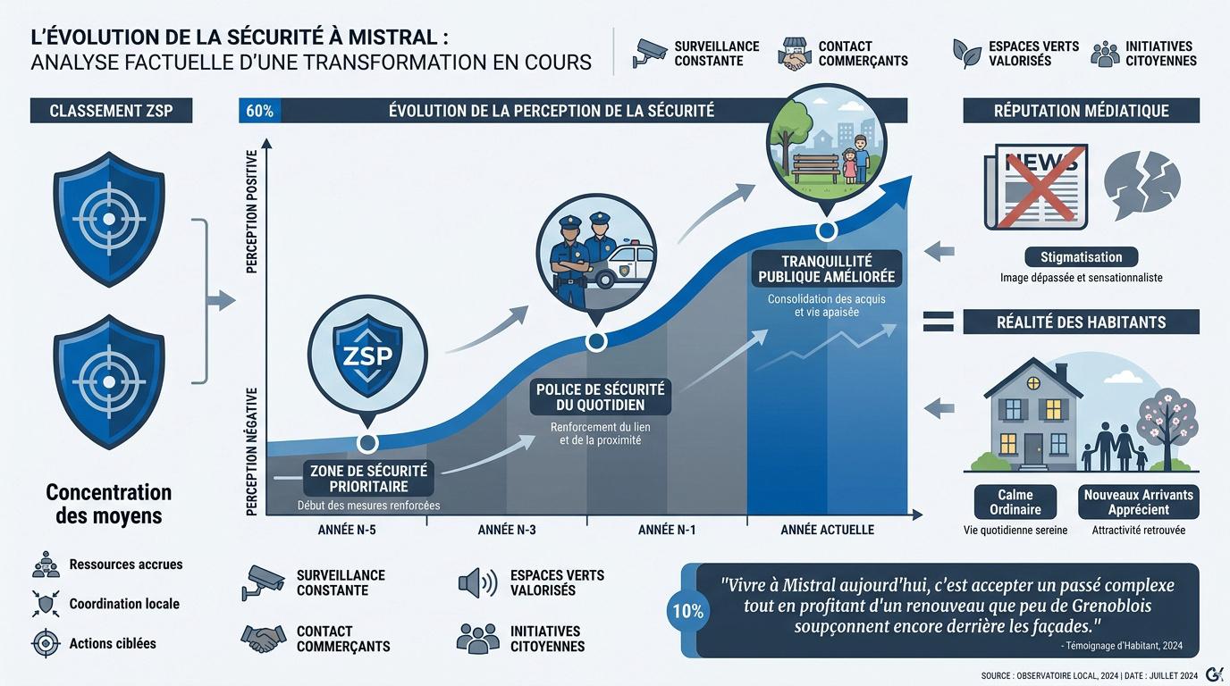 Évolution de la sécurité et rénovation urbaine dans le quartier Mistral à Grenoble