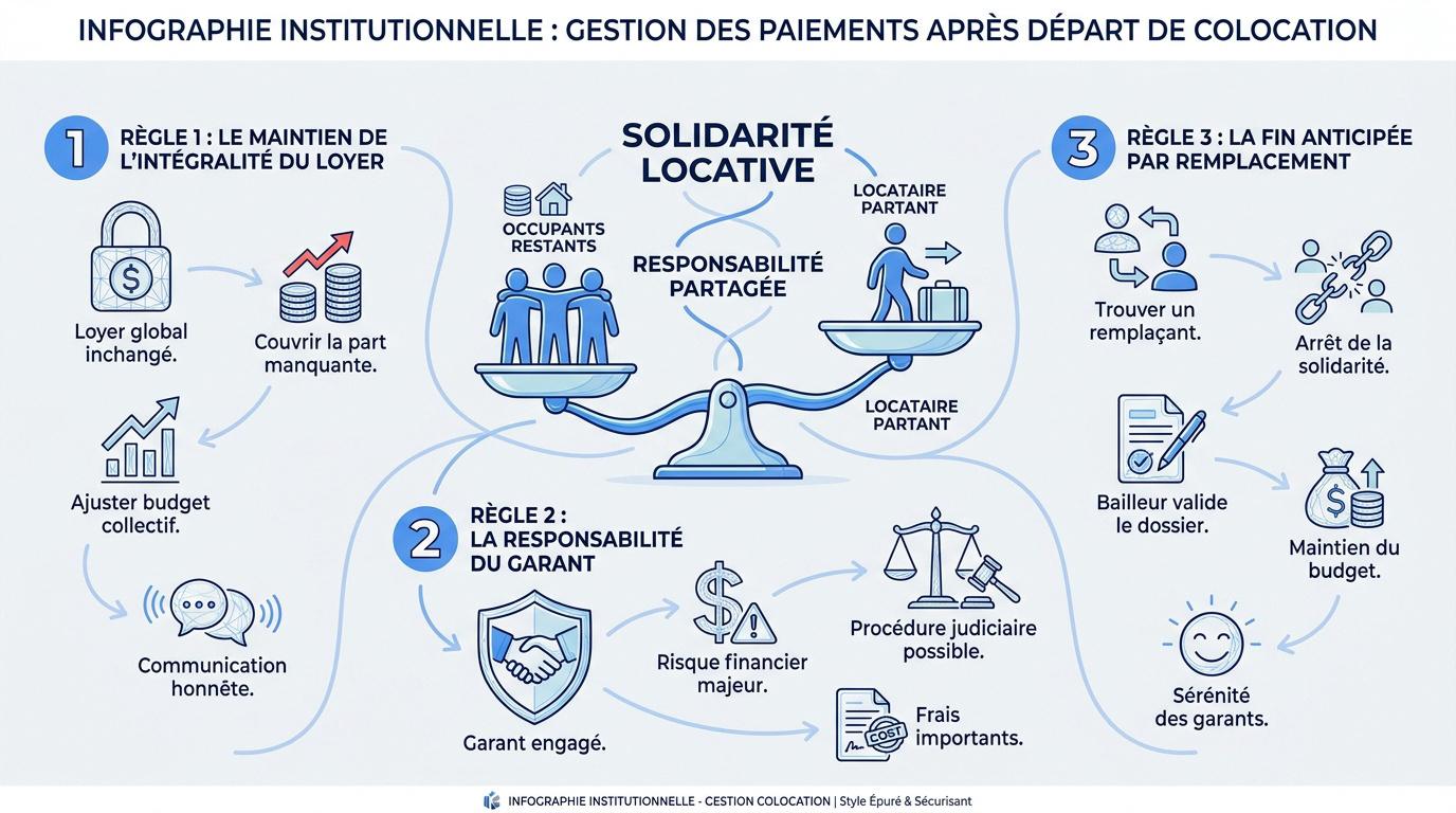 Gestion des paiements et loyers après le départ d'un colocataire