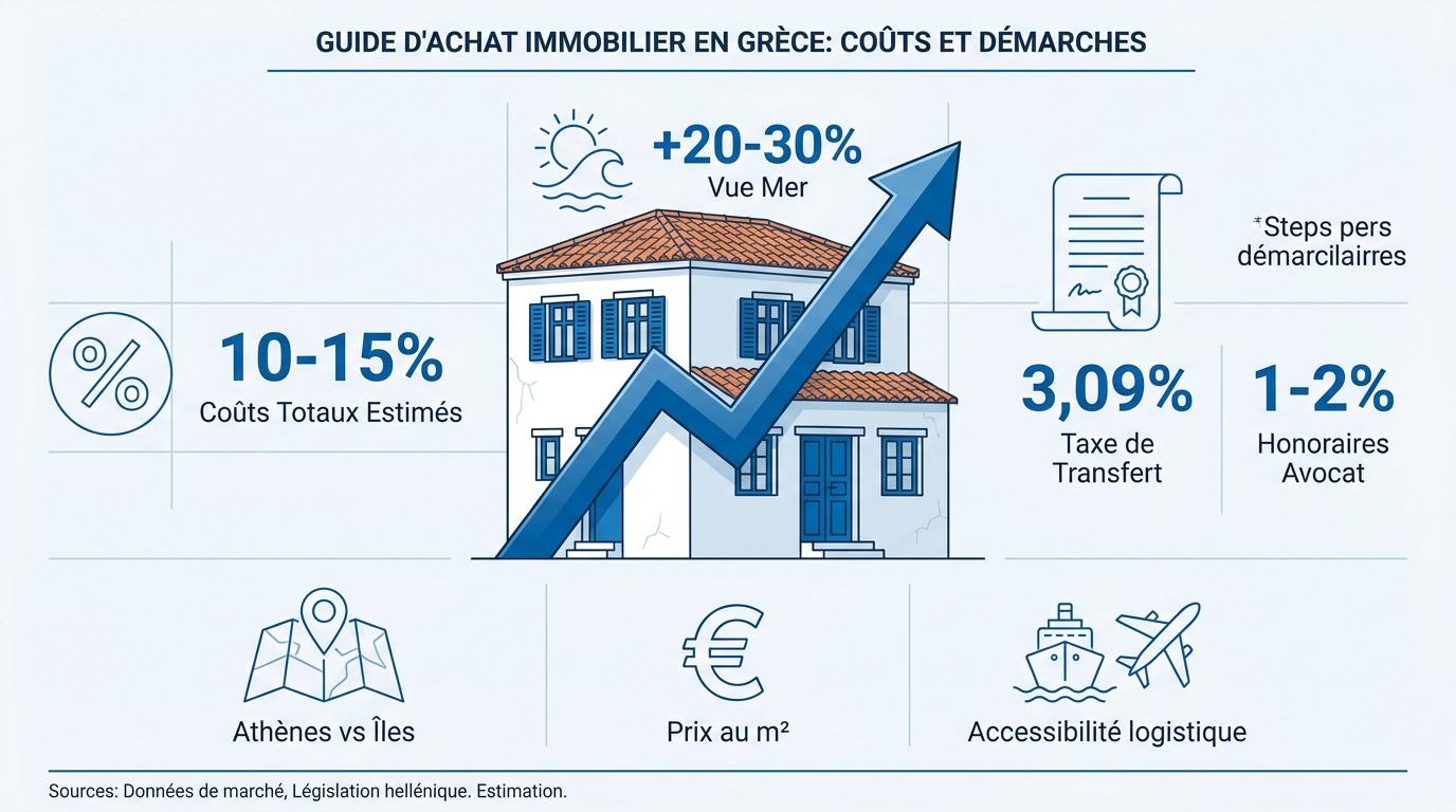 Maison traditionnelle grecque face à la mer Égée