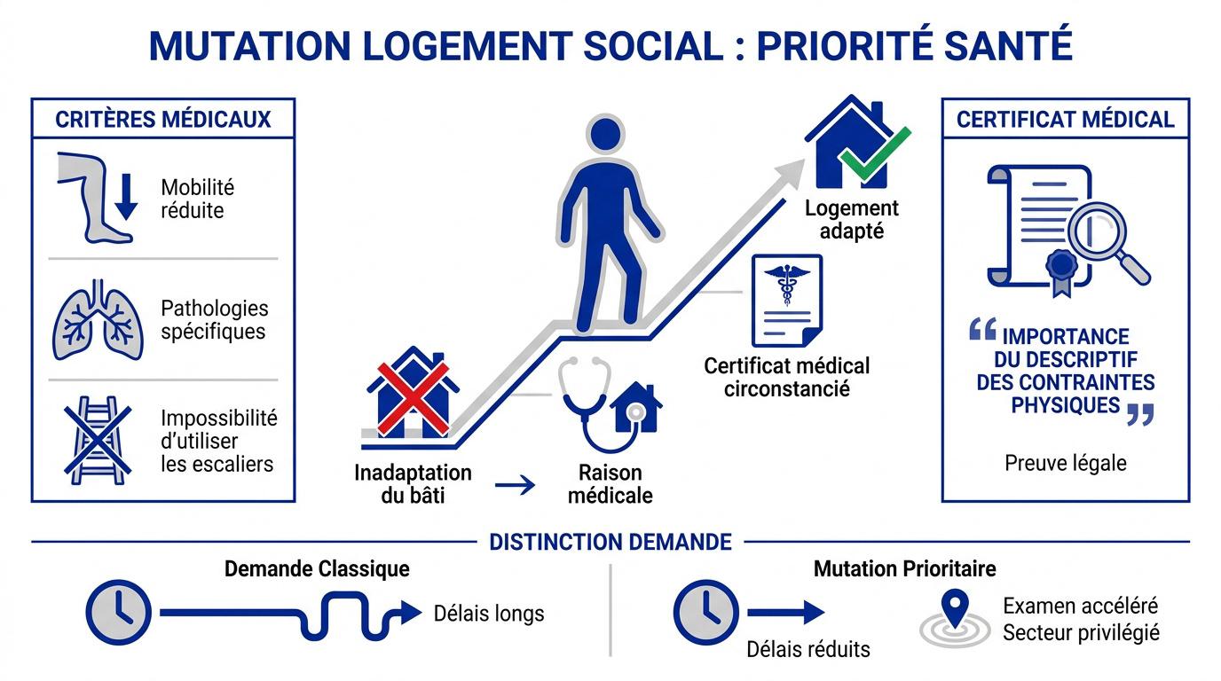 Personne âgée discutant de sa mutation de logement social pour raison de santé