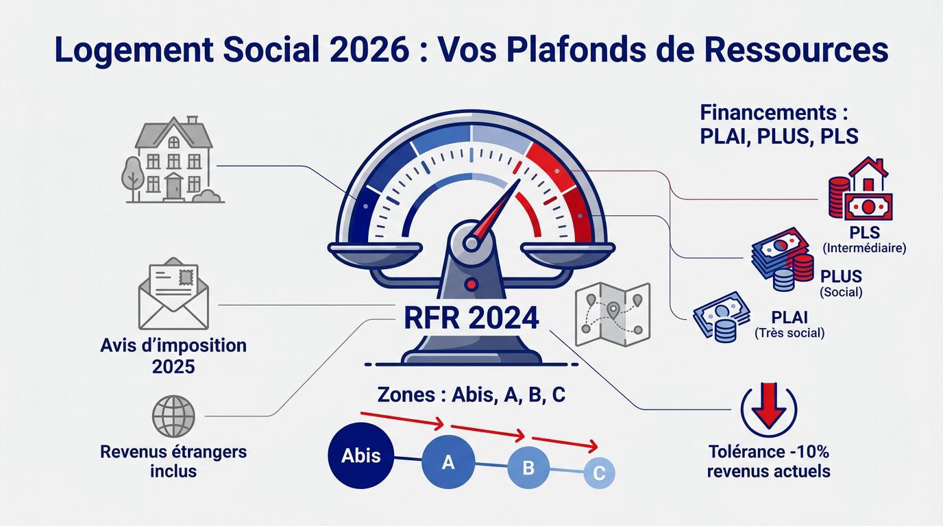 Plafonds de ressources logement social 2026