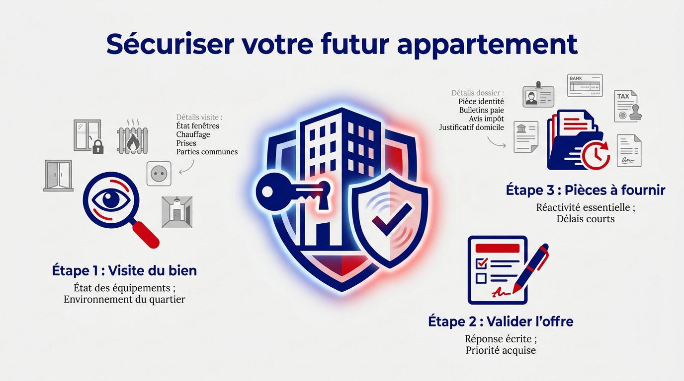 Visite d'un appartement social après un avis favorable de la commission